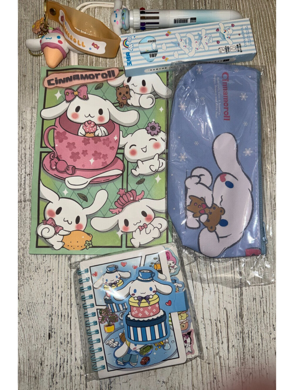 Cinnamoroll Sanrio Stationery Lot Kawaii School Supplies Pens Gift Bag Set NEW